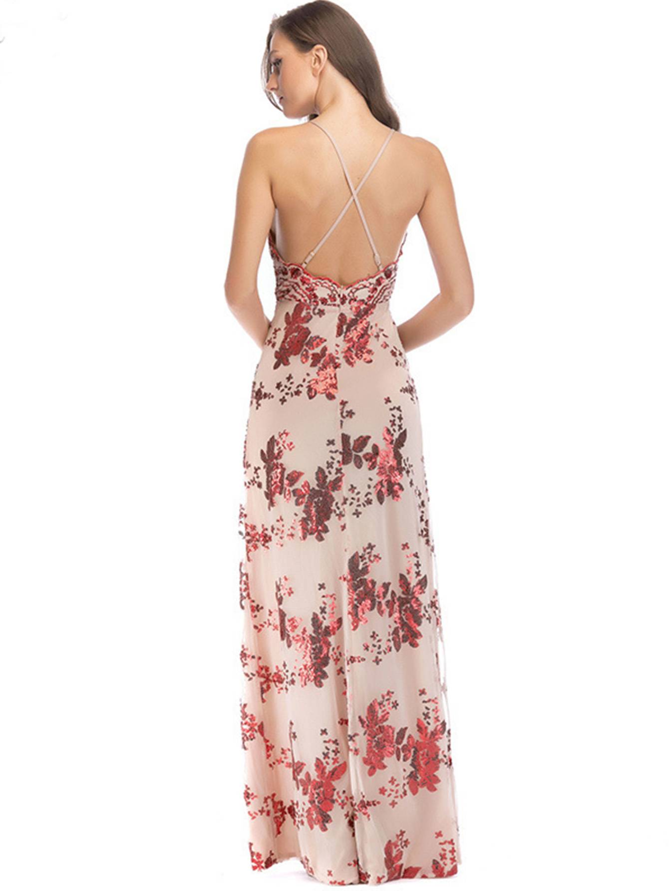 Trendovska maxi obleka z razporkom Trendovska maxi obleka Alexa z razporkom