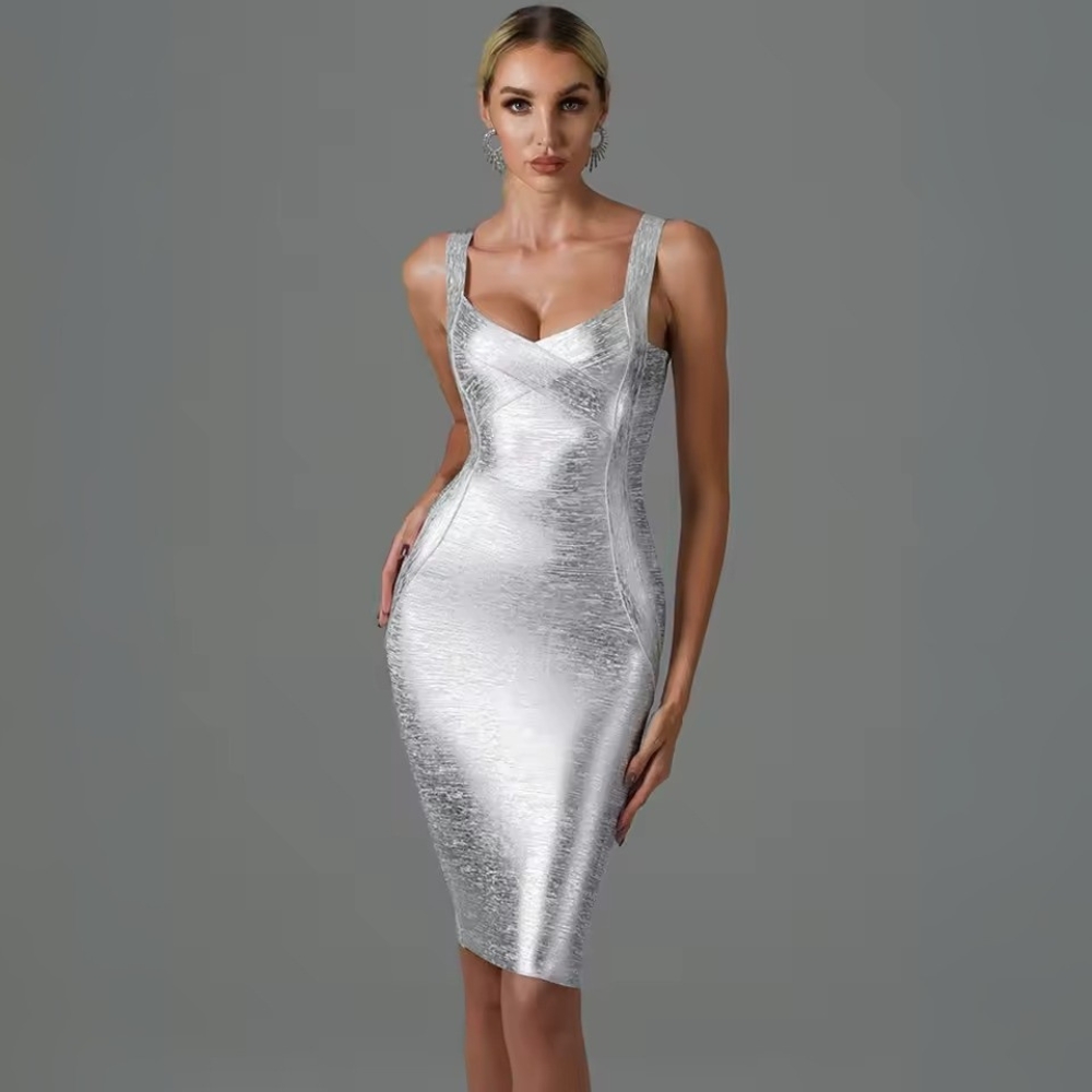 Metalik obleka Zemira Metalik obleka Zemira