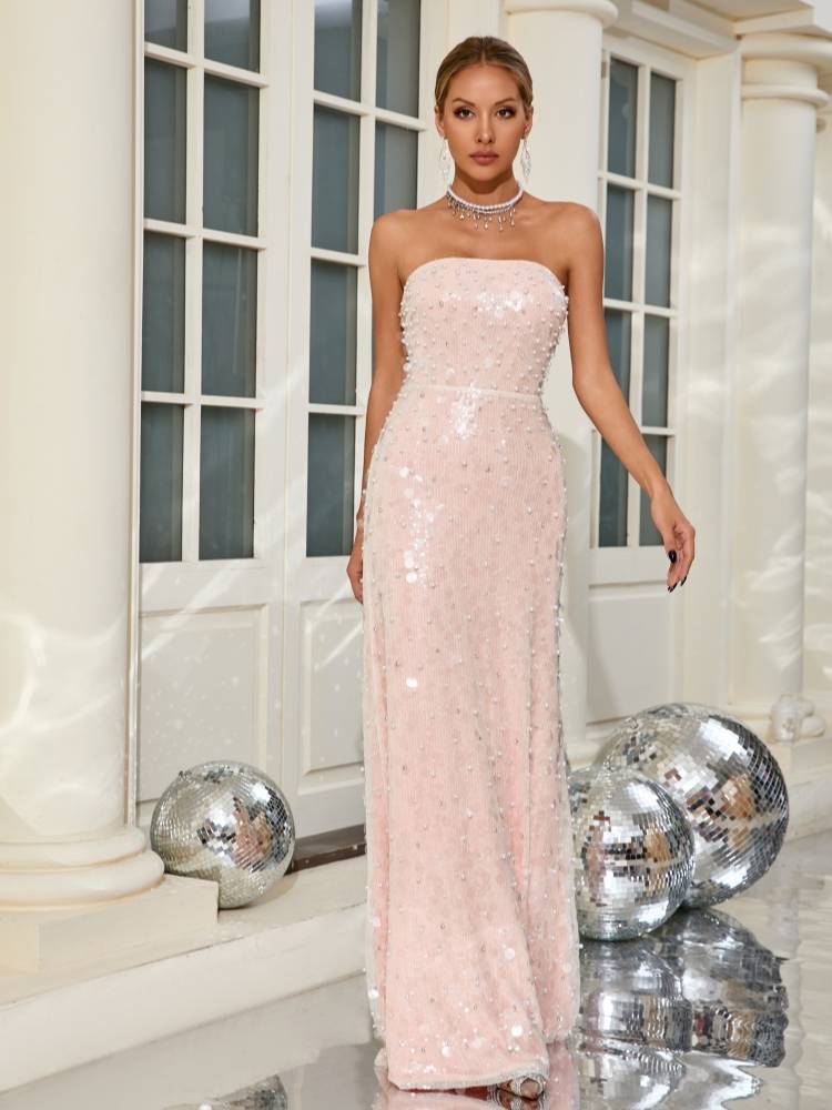 S8909a54739ec4283bd148957ecb279c3v Sexy Strapless Sequins Embroidered Flares Maxi Dress Women Apricot Pink Sleeveelss Backless Pearl Slim Dresses Party Evening