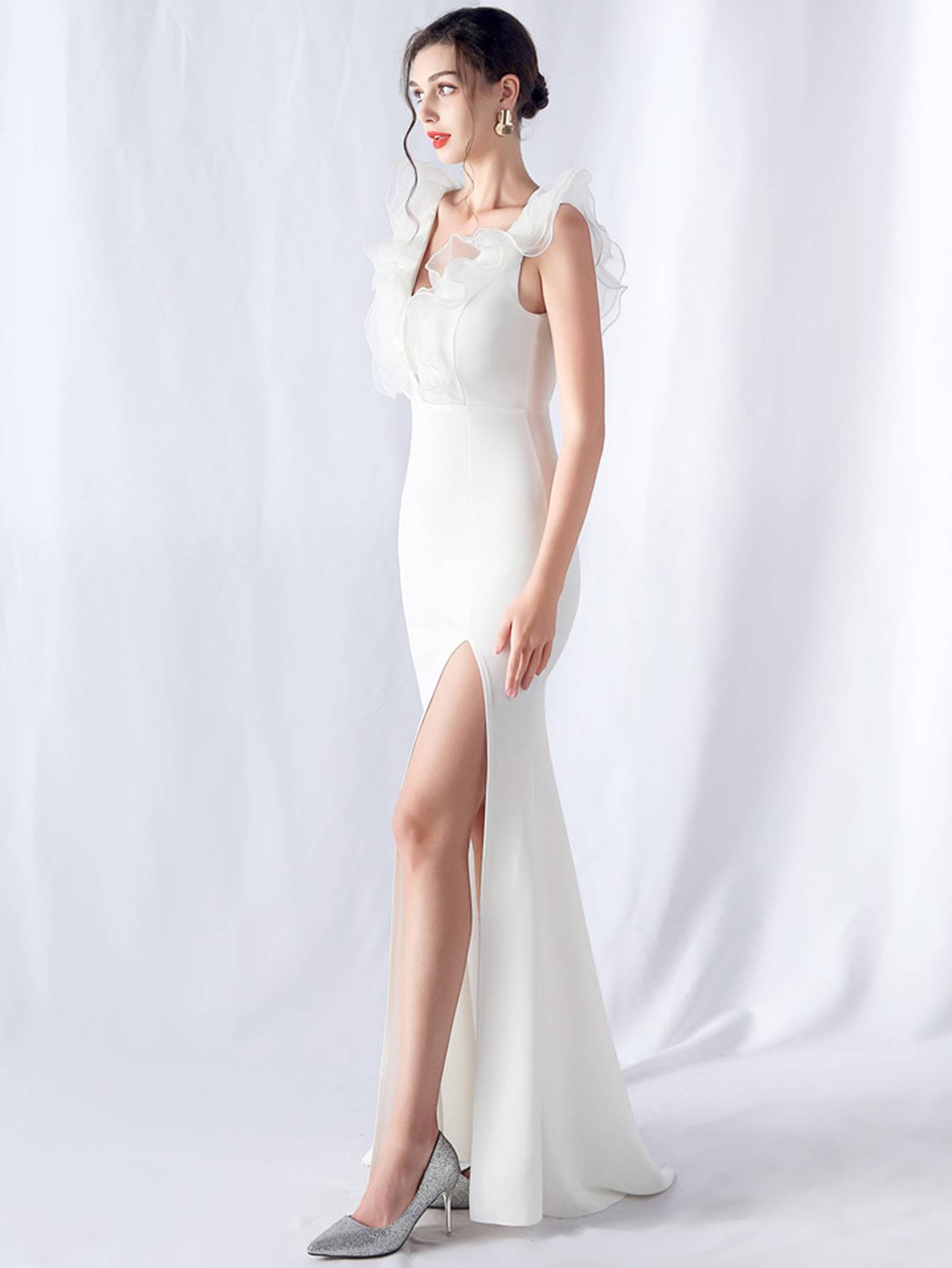 Elegantna bela obleka Maude (16) Elegantna bela obleka Maude