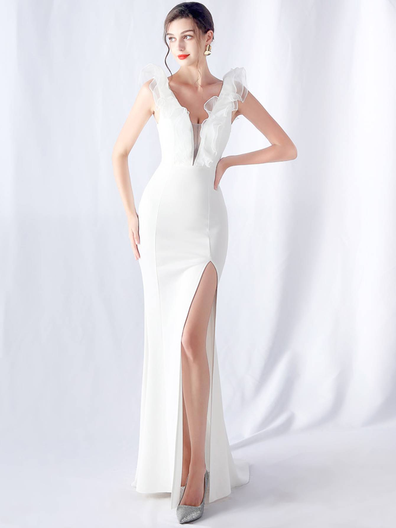 Elegantna bela obleka Maude Elegantna bela obleka Maude